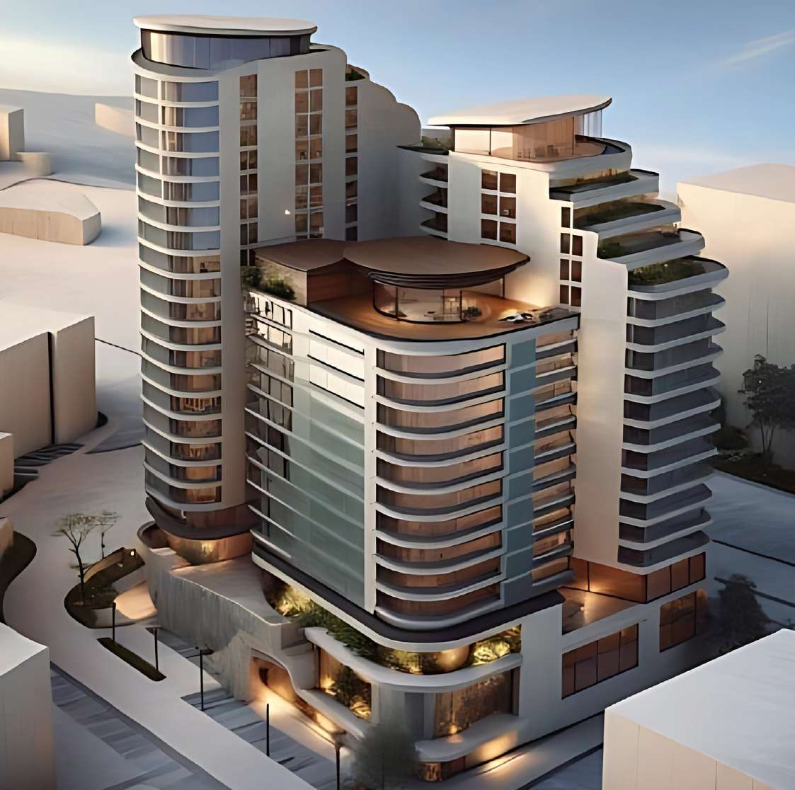 Central Park Gateway aerial render